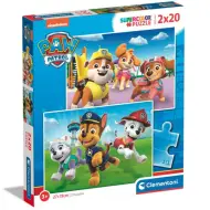 Paw Patrol Supercolor 2 in 1 2x20 pezzi puzzle - Clementoni
