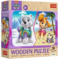 Paw Patrol avventura di Skye ed Everest puzzle in legno da 24 pezzi - Trefl