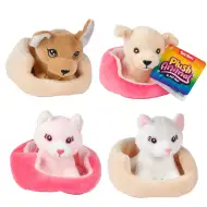 Peluche carini con cuccia, in varie versioni, 1 pezzo.