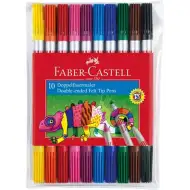 Pennarelli lavabili a doppia punta colorati set da 10 pezzi - Faber-Castell