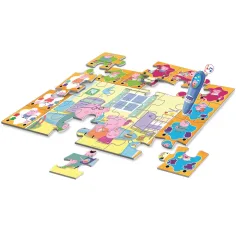 Peppa Pig - Puzzle da pavimento interattivo 24 pezzi - Clementoni immagine 2