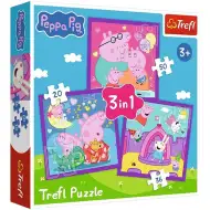 Peppa Pig 3 in 1 puzzle da 20-36-50 pezzi - Trefl