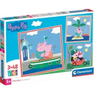 Peppa Pig 3x48 pezzi Supercolor puzzle - Clementoni