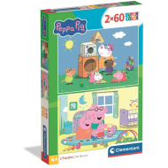 Peppa Pig Supercolor puzzle 2 x 60 pezzi - Clementoni