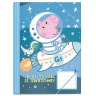 Peppa Pig nello spazio cartella elastica 25x35cm
