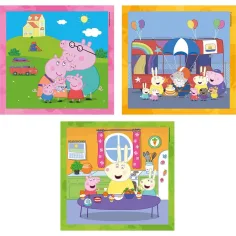 Peppa Pig puzzle Super Color 3 x 48 pezzi - Clementoni immagine 2