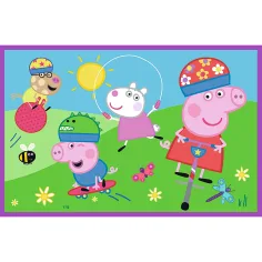 Peppa al parco giochi puzzle 2x24 pezzi - Trefl immagine 2