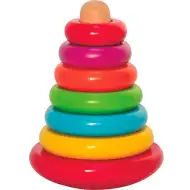 Piramide ad anelli di legno 8 pezzi
