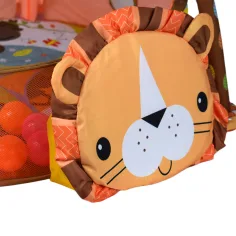 Piscina per bambini a forma di leone con palline e accessori 70x90cm immagine 3