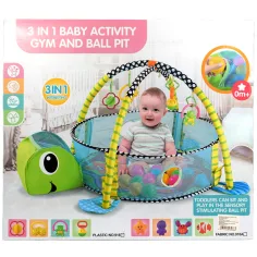 Piscina per bambini a forma di tartaruga con palline e accessori 70x90cm immagine 7