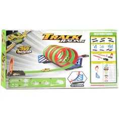Pista da corsa: Set pista a spirale con 6 loop a 360 gradi e 1 macchinina in scala 1/64 immagine 2