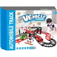 Pista per auto fai-da-te assemblabile a batterie da 2,5 m con accessori