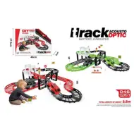 Pista per auto fai-da-te assemblabile a batterie da 2,5 m con accessori in diverse varianti.