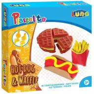 Plastelito Set Hot-Dog e Waffle con Formine