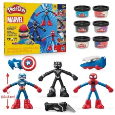 Play-Doh: Marvel Avventure eroiche, set di pasta modellabile con 3 personaggi - Hasbro immagine 2