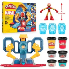 Play-Doh Marvel: Laboratorio di Armature di Iron Man degli Avengers con luci e suoni - Hasbro immagine 2