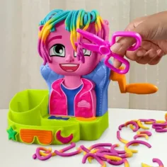 Play-Doh: Salone da parrucchiere con 6 vasetti di pasta modellabile - Hasbro immagine 4