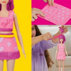 Play-Doh: Set di pasta modellabile Barbie cuori e corona con bambola - Hasbro immagine 2