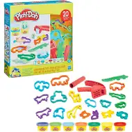 Play-Doh: set di plastilina a tema animali da 20 pezzi con 7 vasetti di pasta colorata - Hasbro