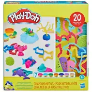Play-Doh: set mondo sottomarino da 20 pezzi con 7 vasetti di pasta modellabile colorata - Hasbro