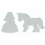 PlayBox: 2 basi per perline stirabili da 9 mm a forma di unicorno e principessa