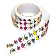 PlayBox: Adesivi a forma di occhio di diverse dimensioni e colori, confezione da 2000 pezzi.
