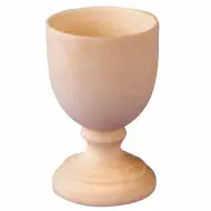 PlayBox: Calice portauova in legno naturale decorabile, diametro 42mm, altezza 65mm, confezione da 10 pezzi