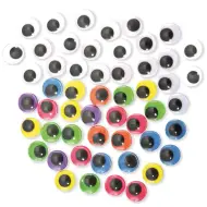 PlayBox: Confezione da 300 pezzi di occhi decorativi colorati e bianchi