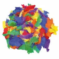PlayBox: Confezione di piume di tacchino decorative colorate 100g circa 1000 pezzi