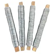 PlayBox: Filo di legatura in metallo 0,5 mm color argento 50 m set da 4 pezzi