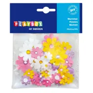 PlayBox: Fiori colorati autoadesivi 36 pezzi 20-35mm