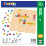 PlayBox: Gioco educativo in legno colorato ABC 25x25cm