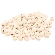 PlayBox: Perle di legno naturale 10mm confezione da 100 pezzi