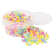 PlayBox: Perline MIDI da 5 mm da stirare, confezione da 1000 pezzi in colori trasparenti chiari