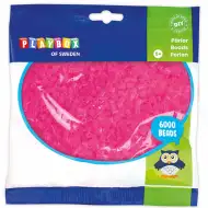 PlayBox: Perline MIDI da 5 mm termoadesive trasparenti colore rosa, confezione da 6000 pezzi