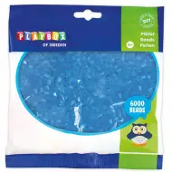 PlayBox: Perline MIDI trasparenti da stirare da 5 mm, colore blu, confezione da 6000 pezzi.