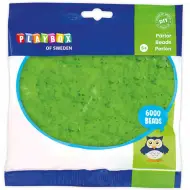 PlayBox: Perline MIDI trasparenti da stirare da 5 mm, colore verde, confezione da 6000 pezzi.