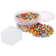 PlayBox: Perline a strisce MIDI da 5 mm stirabili, confezione da 1000 pezzi con base esagonale