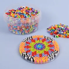 PlayBox: Perline a strisce in MIDI da 5 mm stirabili, confezione da 1000 pezzi in diversi colori immagine 2