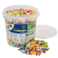 PlayBox: Perline colorate MIDI da 5 mm stirabili in un secchio, set da 5000 pezzi
