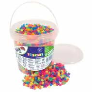 PlayBox: Perline da stirare MIDI neon da 5 mm in secchio, confezione da 5.000 pezzi