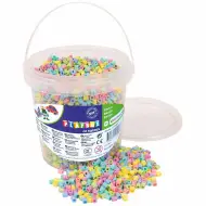 PlayBox: Perline da stirare MIDI pastello da 5 mm in secchio, confezione da 5.000 pezzi