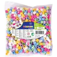 PlayBox: Perline da stiro XL MAXI da 9 mm in colori pastello, confezione da 1000 pezzi