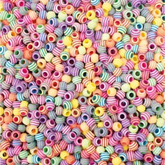 PlayBox: Perline infilabili a righe, colori pastello 9mm 1550 pezzi immagine 2