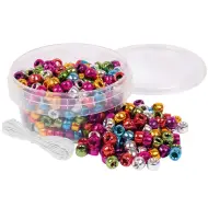 PlayBox: Perline infilabili color metallo 300 pezzi