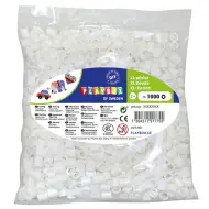 PlayBox: Perline stirabili XL MAXI da 9mm, confezione da 1000 pezzi, colore bianco