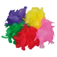 PlayBox: Piume di tacchino decorative colorate confezione da 200 pezzi