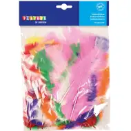 PlayBox: Piume di tacchino decorative colorate confezione da 60 pezzi