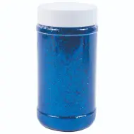 PlayBox: Polvere di glitter blu in barattolo da 250 grammi