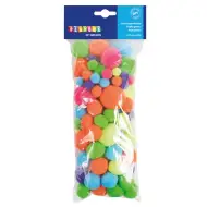 PlayBox: Pompon in colori neon 100 pezzi 15-35mm
